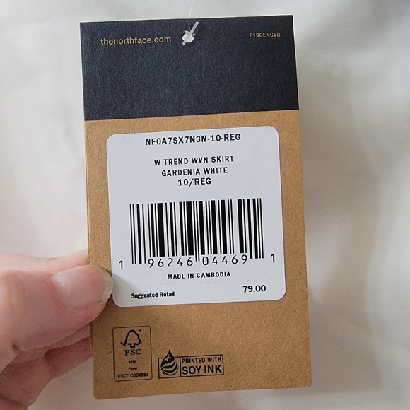 NWT North Face Trend Woven Skirt Gardenia White Exclusive to ASOS Size 10 - Picture 4 of 7